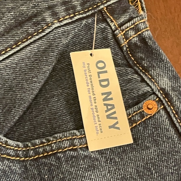 OLD NAVY Light Wash High Rise Slouchy Straight Denim Jeans Distressed Size 6 - Picture 4 of 7